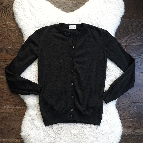 Moncler Minimilist Wool Button Cardigan Sweater Top - Picture 2 of 9